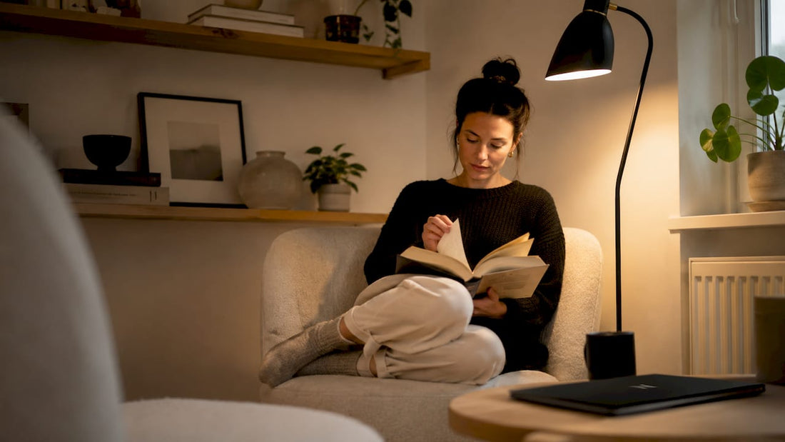 Eine Frau bringt mit minimalistischen Methoden Ordnung in ihren Haushalt.