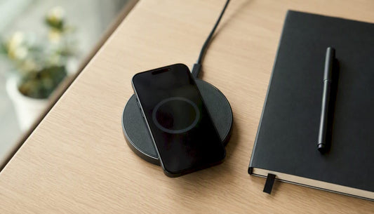 Kabelloses Ladepad mit Smartphone